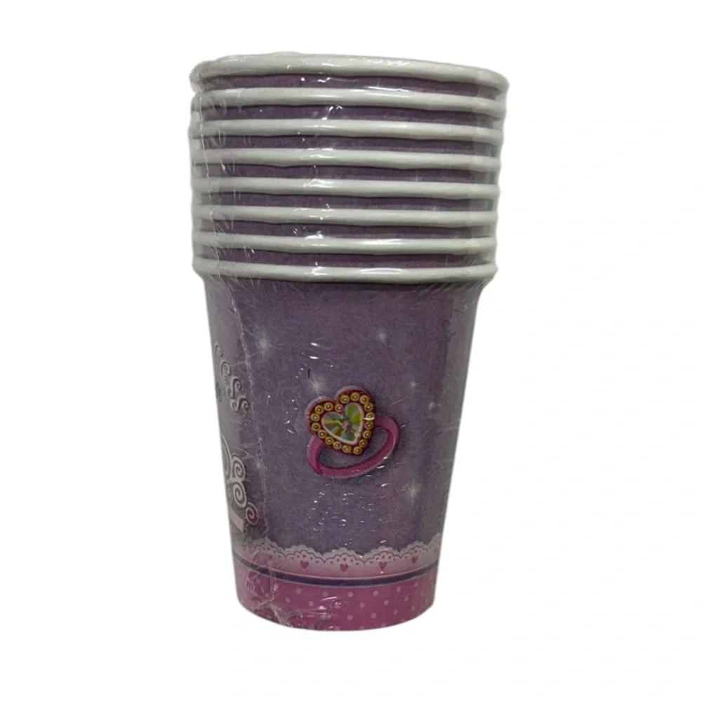 Unique brand 3 sets of 8 cute pink cups, 24 cups total brand new in packaging!